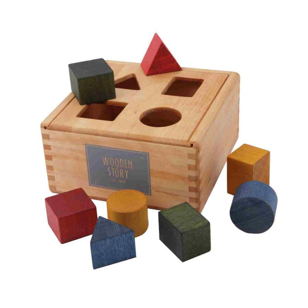 Houten Vormenstoof Kleurrijk