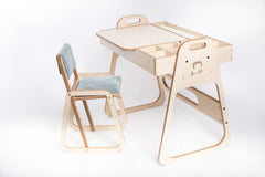 Kindertafel en Stoel Julle Mintgroen