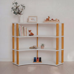 Montessori Boogrek 4 Planken Wit Bruin