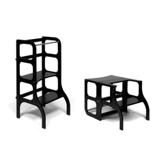Leertoren 2-in-1 Step'n'Sit Zwart