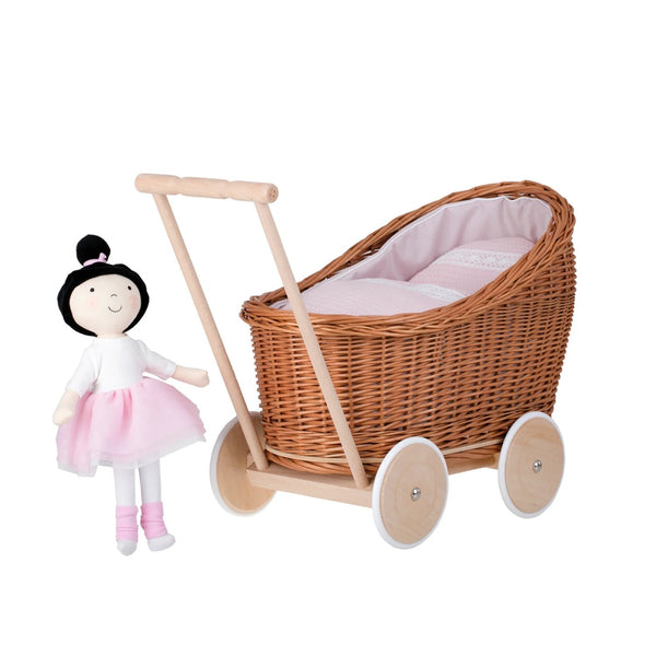 Poppenwagen Riet Luna 1330-03 Roze