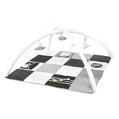 Speelkleed met Speelbogen 100x100 Zwart-Wit