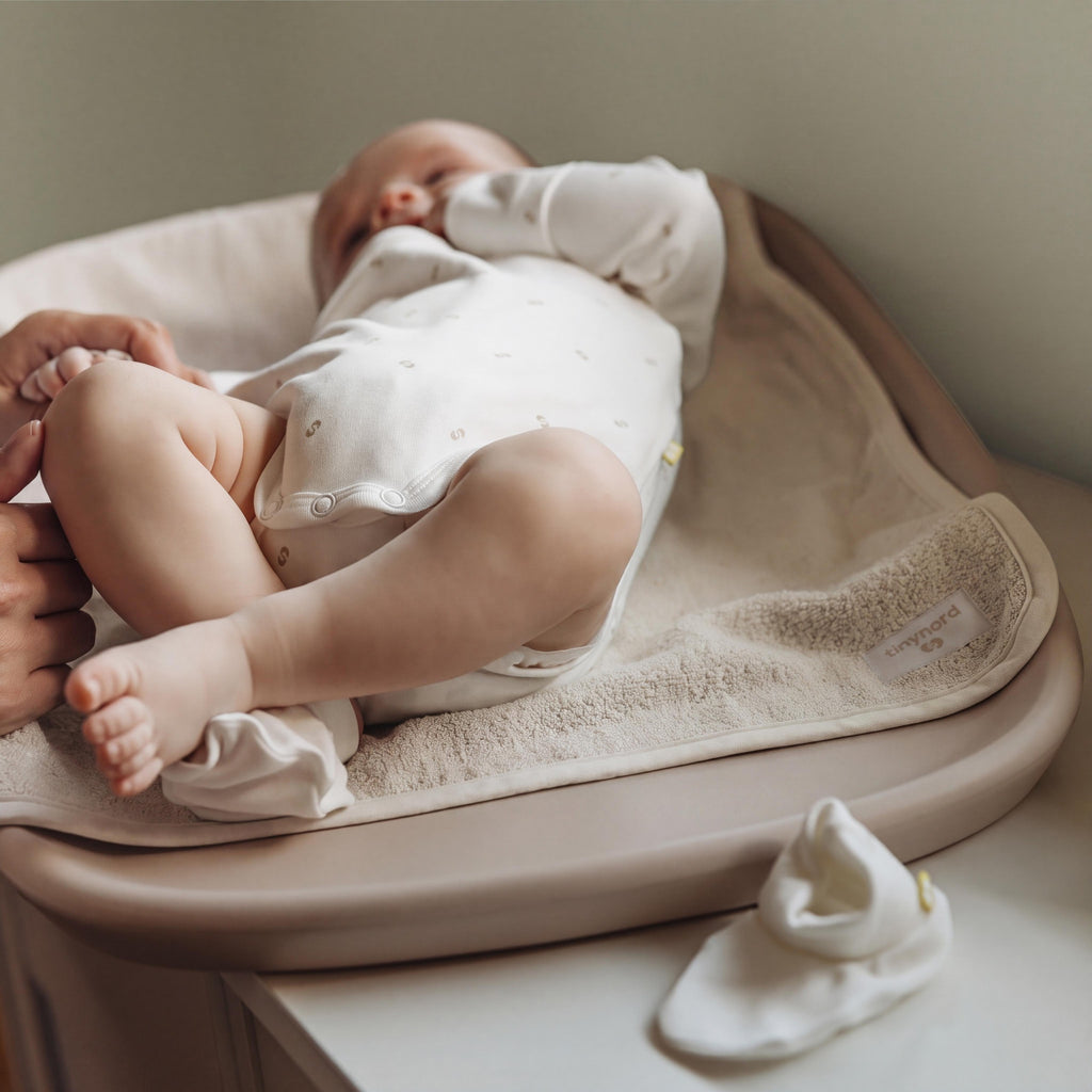 Aankleedkussen handdoek baby beige – afbeelding 2