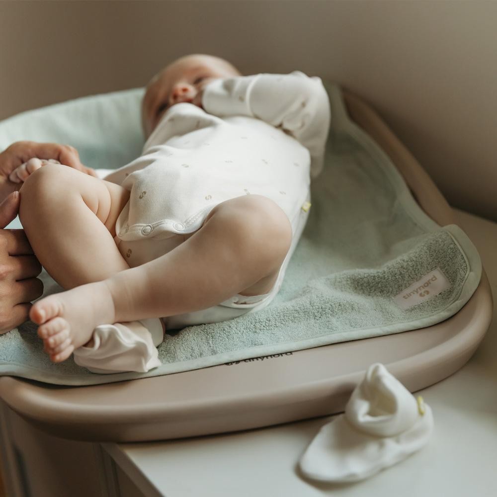 Aankleedkussen handdoek baby beige – afbeelding 4