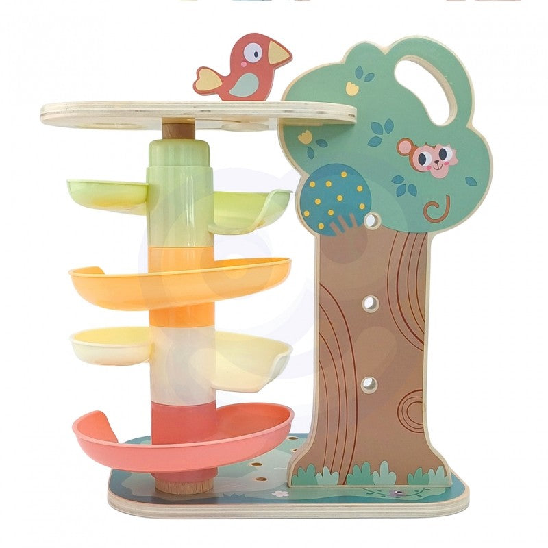Activiteitenboom montessori 4-in-1 met knikkerbaan – afbeelding 7