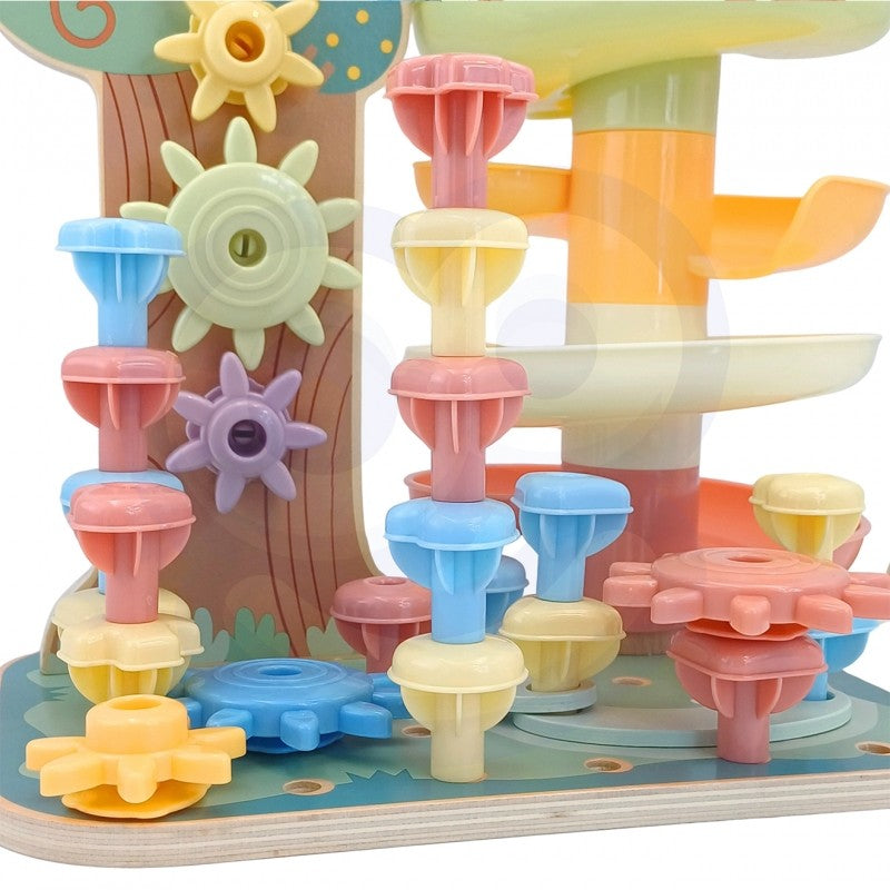Activiteitenboom montessori 4-in-1 met knikkerbaan – afbeelding 8
