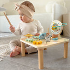 Activiteitentafel hout 5-in-1 met xylofoon en ballenbaan – afbeelding 11