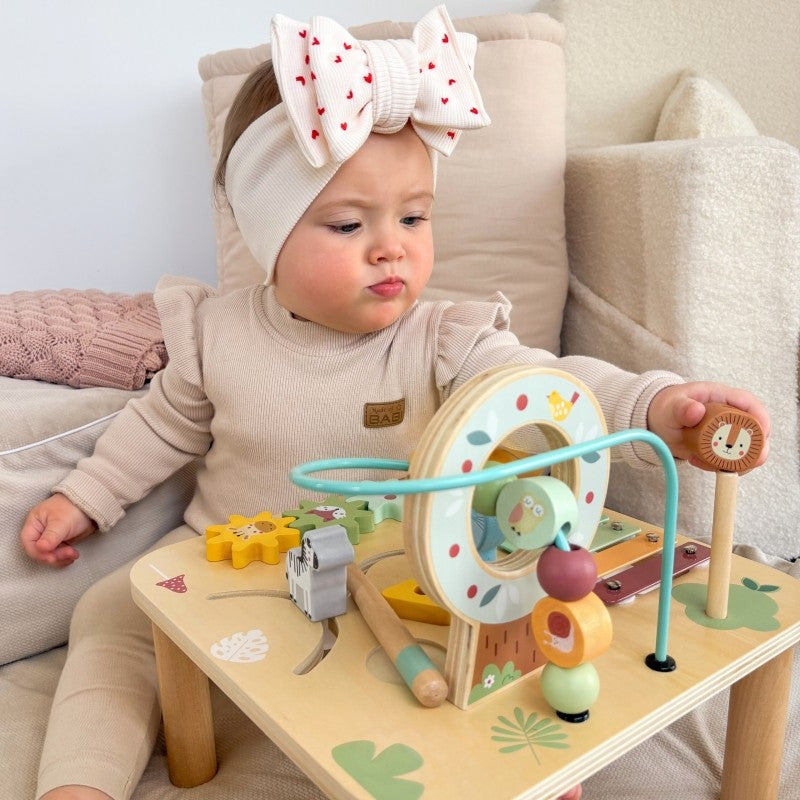 Activiteitentafel hout 5-in-1 met xylofoon en ballenbaan – afbeelding 12