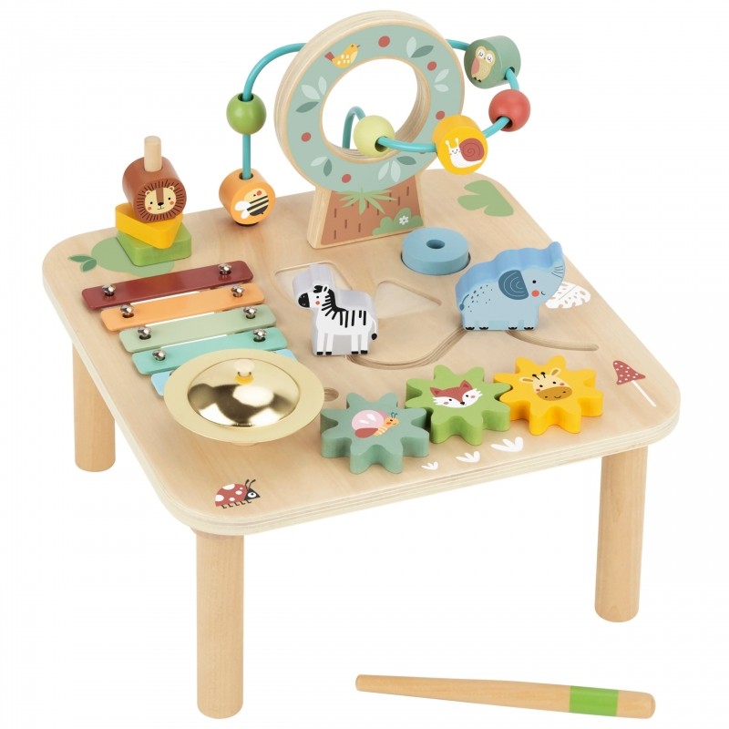 Activiteitentafel hout 5-in-1 met xylofoon en ballenbaan – afbeelding 5