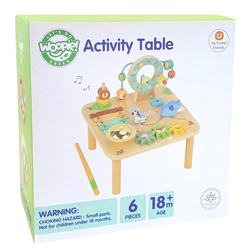 Activiteitentafel hout 5-in-1 met xylofoon en ballenbaan – afbeelding 9
