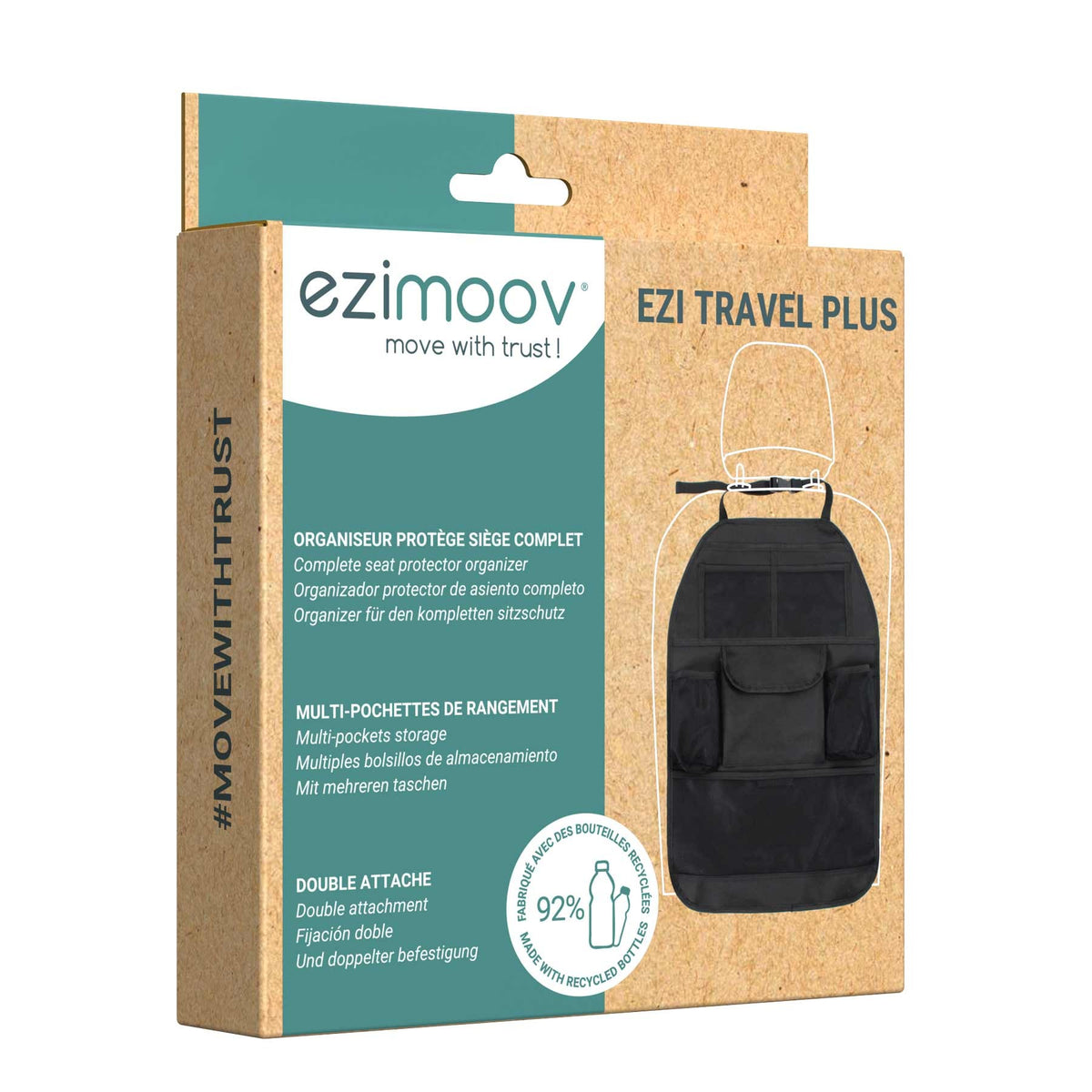 Auto organizer en stoelbeschermer XL zwart – afbeelding 6
