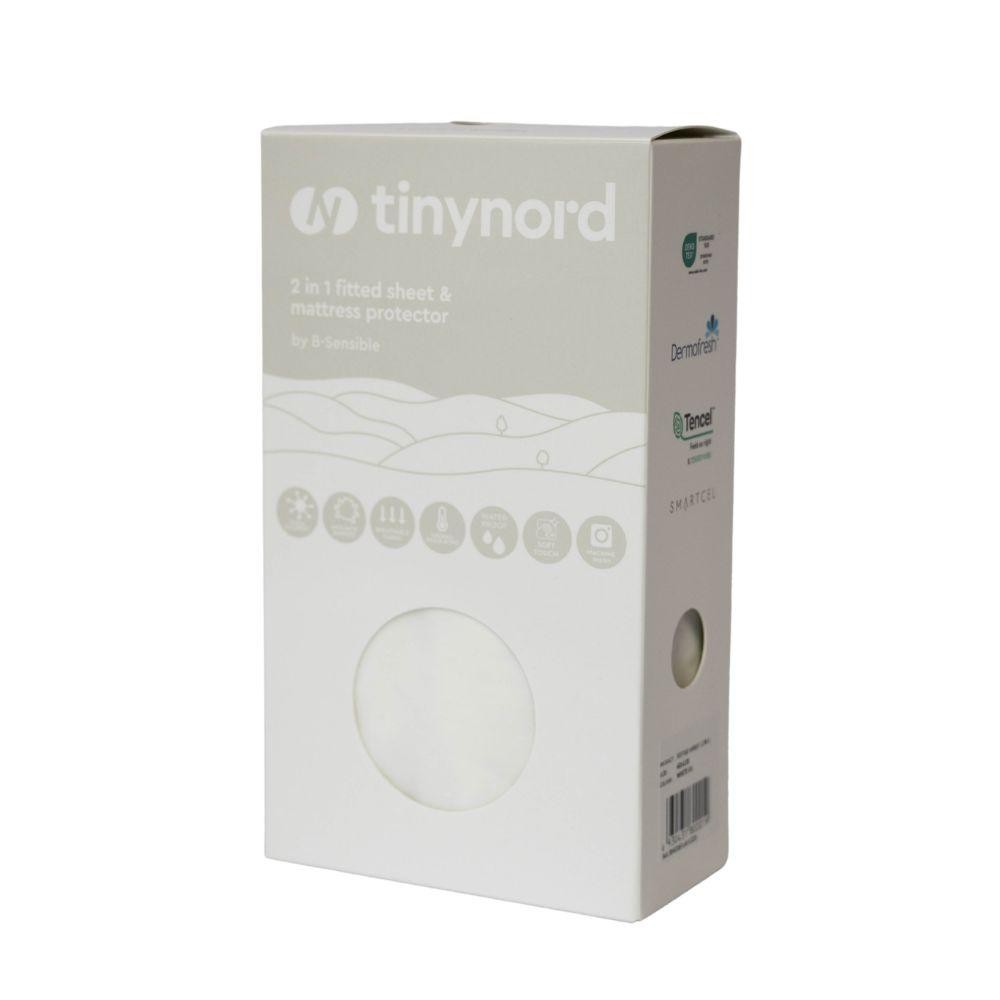 Baby hoeslaken met matrasbeschermer 60x120 beige – afbeelding 6