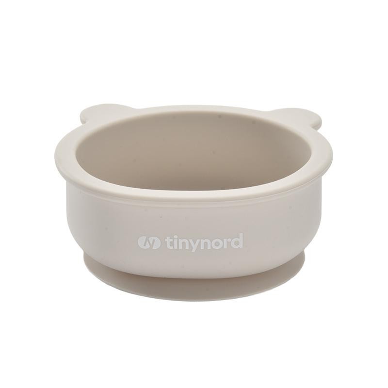 Siliconen babykommetje met zuignap beertje beige