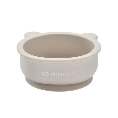 Siliconen babykommetje met zuignap beertje beige