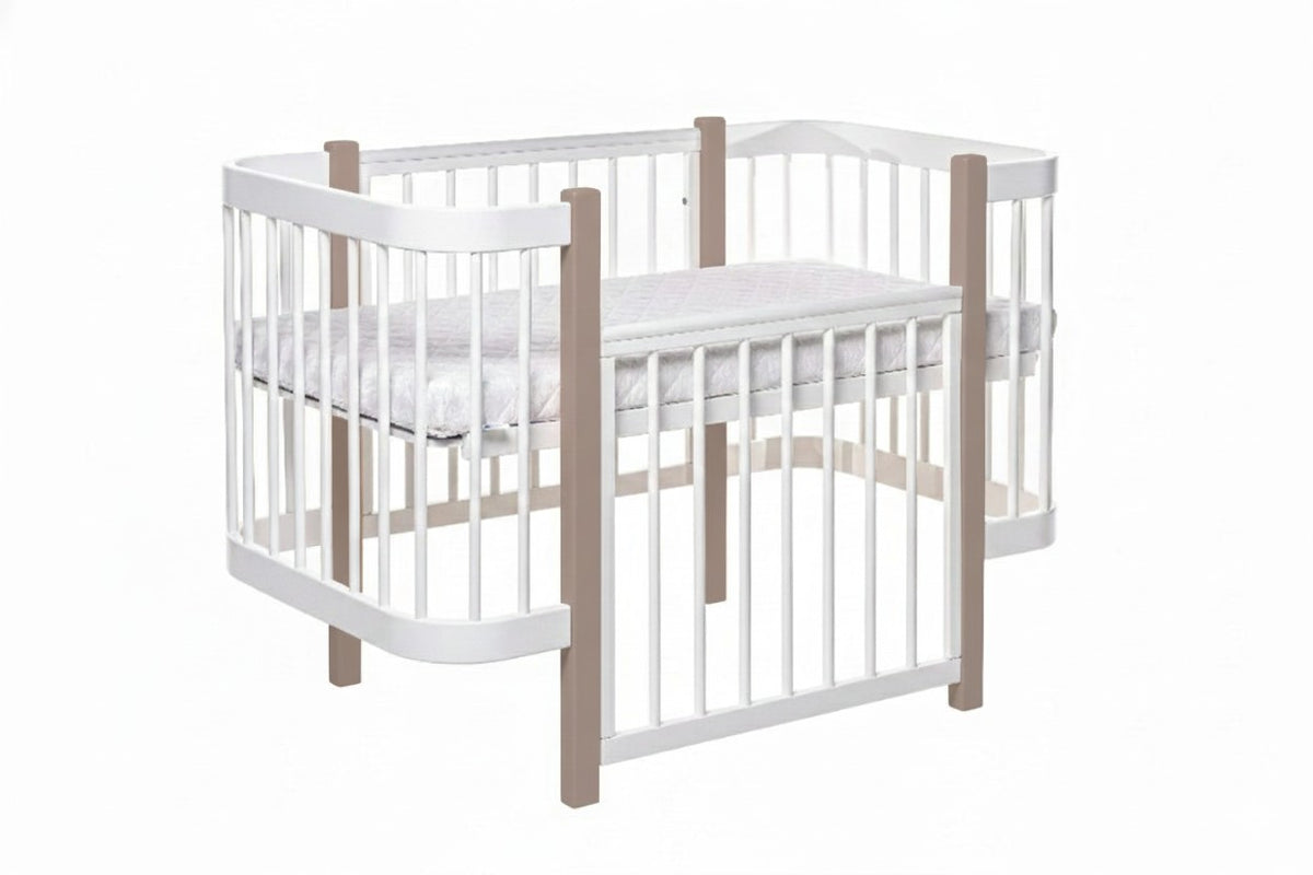 Babybed Elin Cappuccino Wit – afbeelding 4