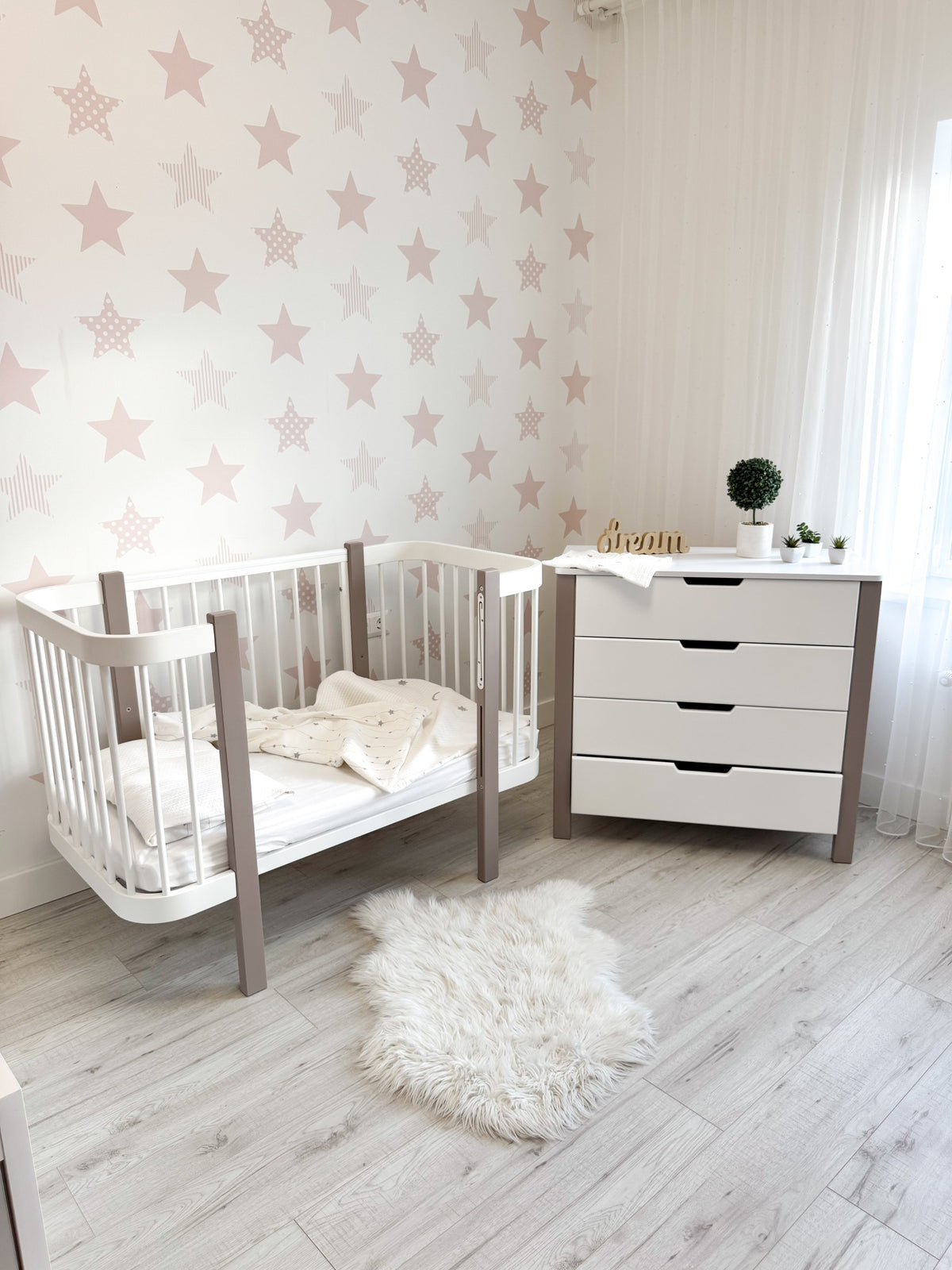 Babybed Elin Cappuccino Wit – afbeelding 6