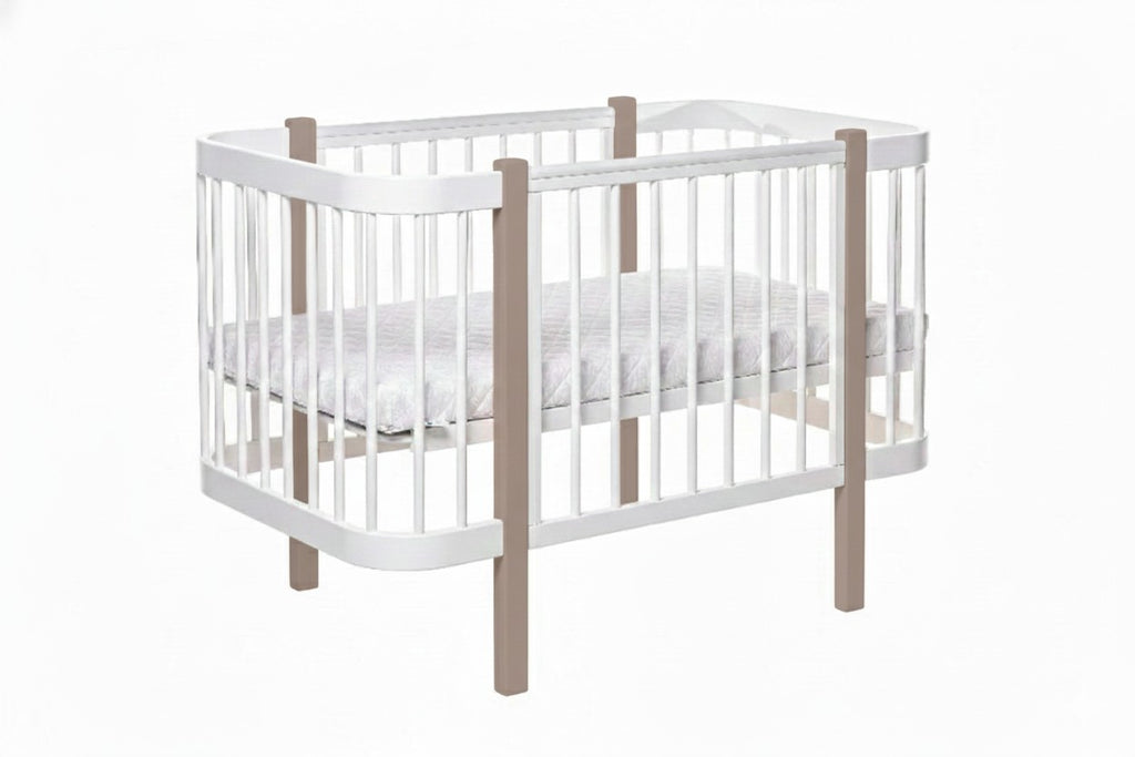 Babybed Elin met Matras Cappuccino Wit – afbeelding 4