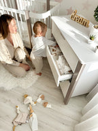 Babybed Elin met Matras Cappuccino Wit – afbeelding 9