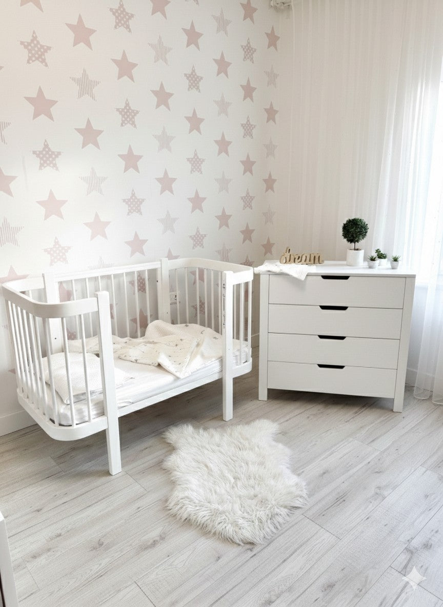 Babybed Elin met Matras Wit – afbeelding 5