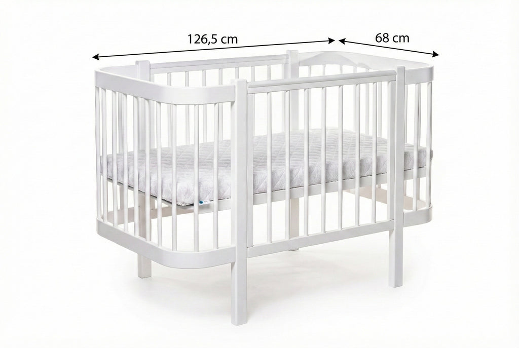 Babybed Elin met Matras Wit – afbeelding 6