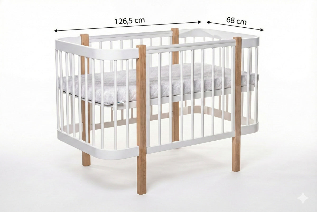 Babybed Elin Naturel Wit – afbeelding 9