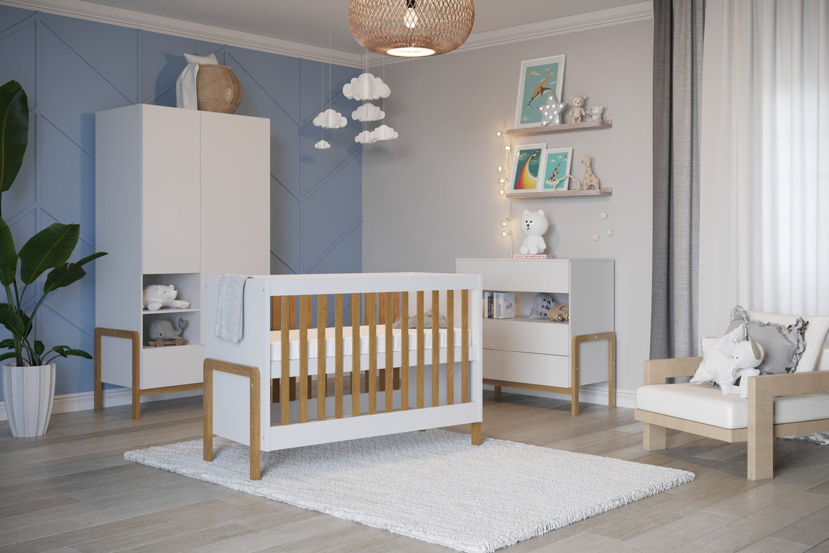 Babybed Victor met eiken poten – afbeelding 3