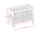 Babybed Victor met eiken poten – afbeelding 4