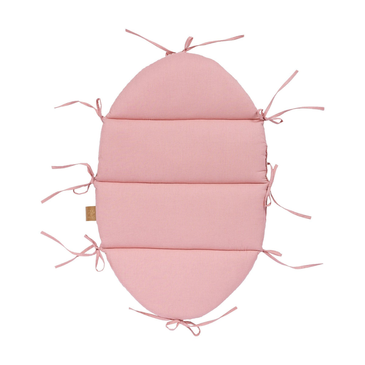 Babynestje met gevlochten bumper poederroze – afbeelding 3