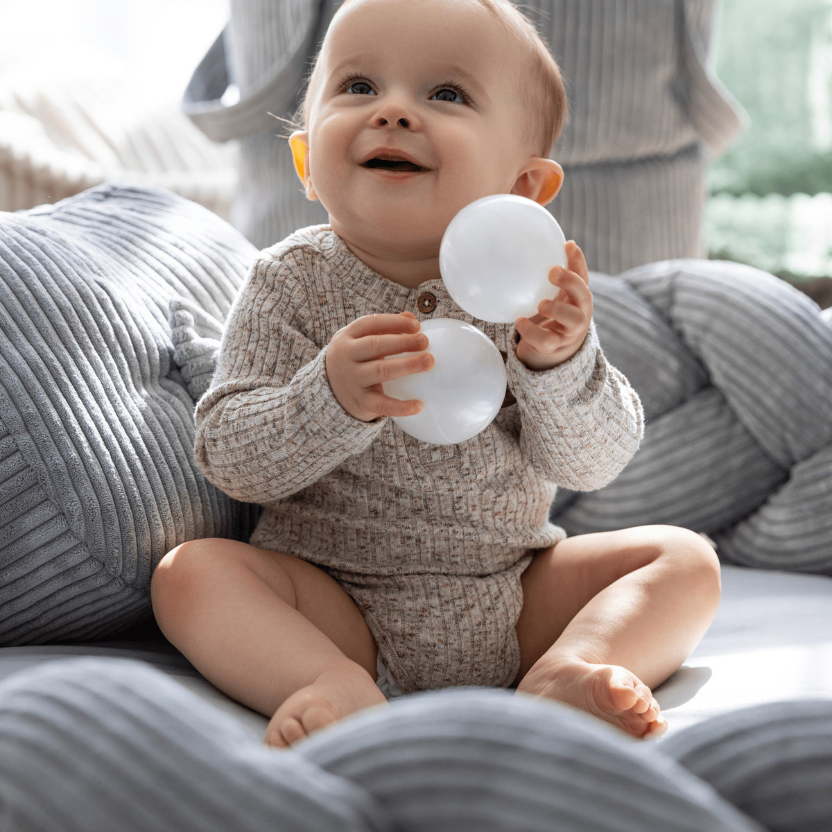 Babynestje met speelmat en vlecht grijs – afbeelding 6