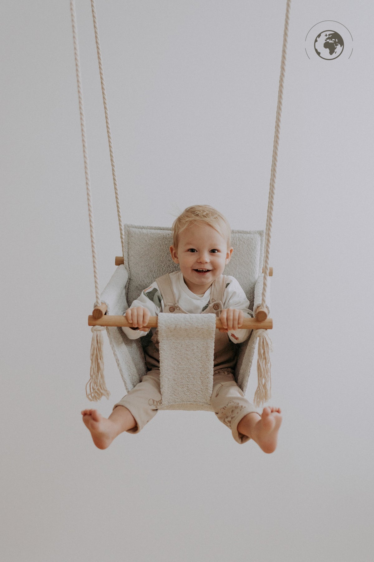 Babyschommel BaBi bouclé ijsgrijs