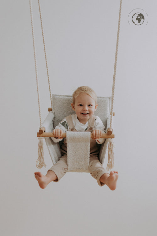 Babyschommel BaBi bouclé ijsgrijs