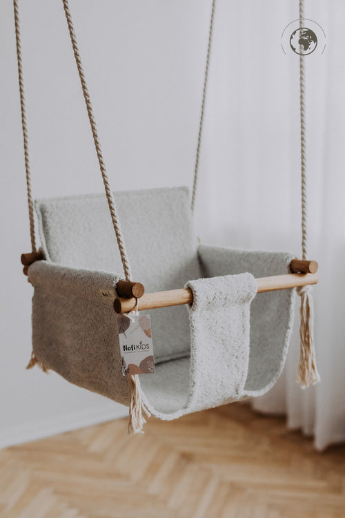 Babyschommel BaBi bouclé ijsgrijs – afbeelding 2