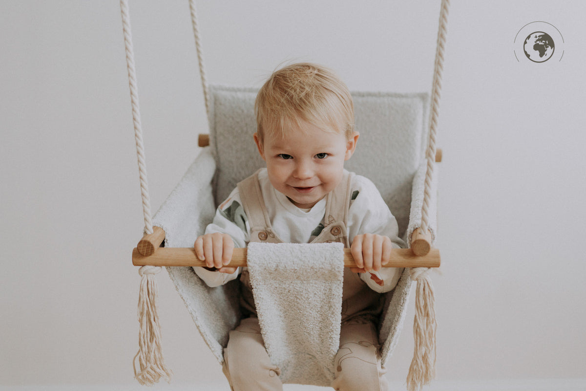 Babyschommel BaBi bouclé ijsgrijs – afbeelding 4