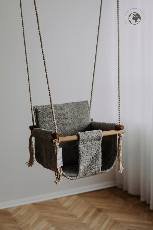 Babyschommel BaBi Bouclé Nachtgrijs