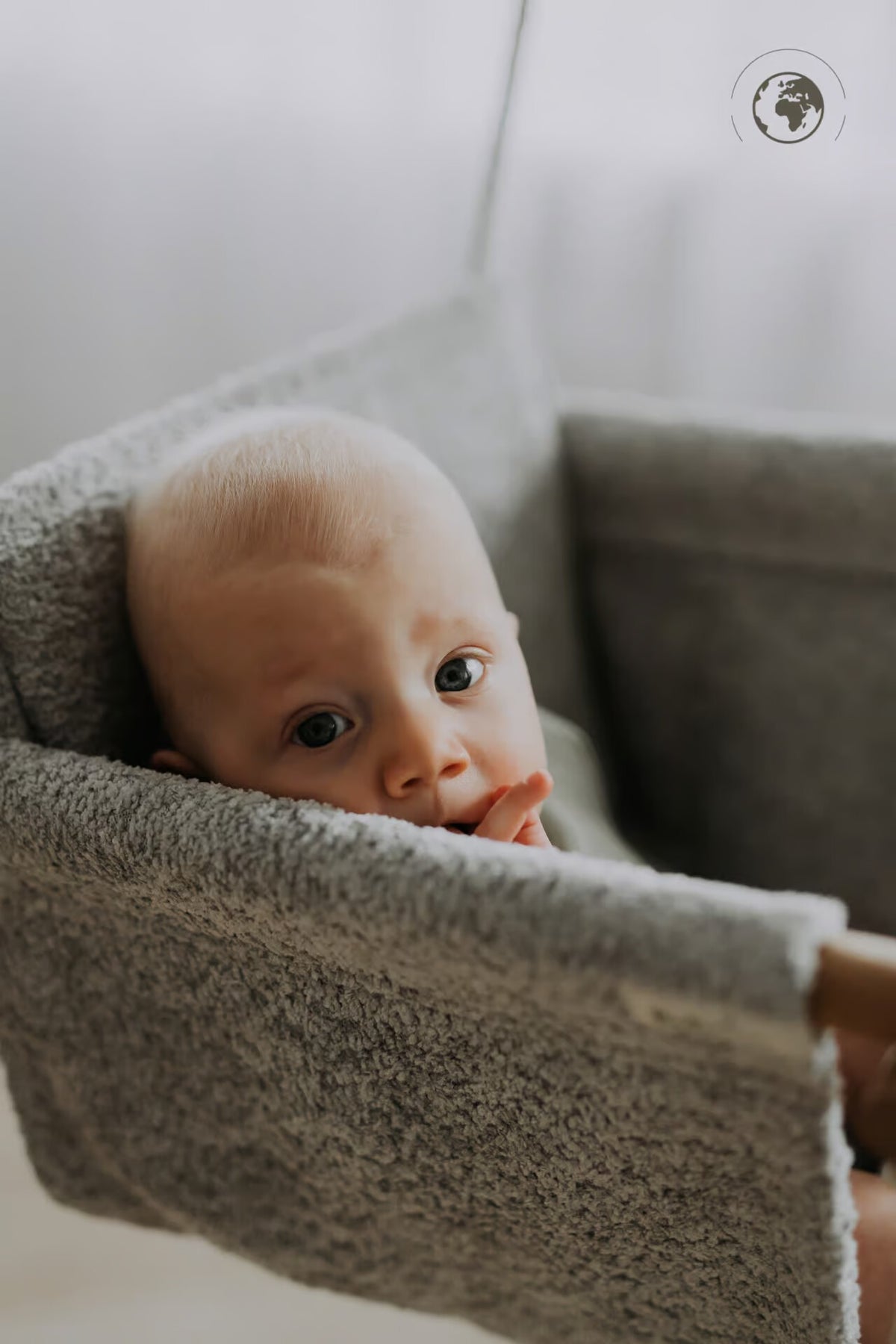 Babyschommel BaBi bouclé nachtgrijs – afbeelding 3