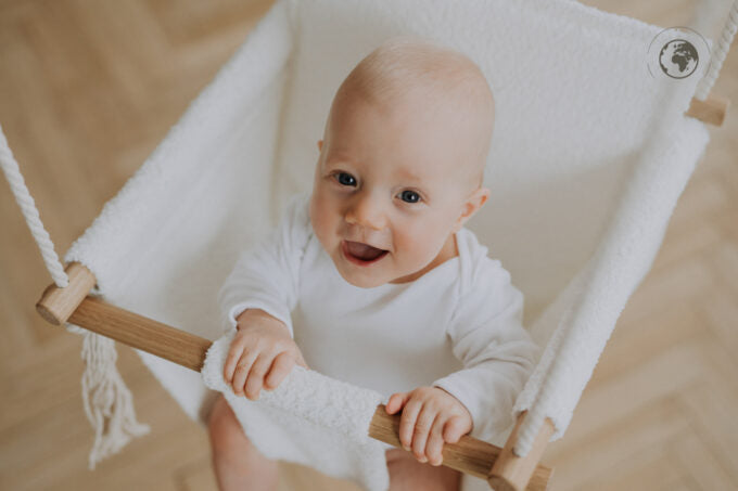 Babyschommel BaBi bouclé sneeuwwit – afbeelding 2