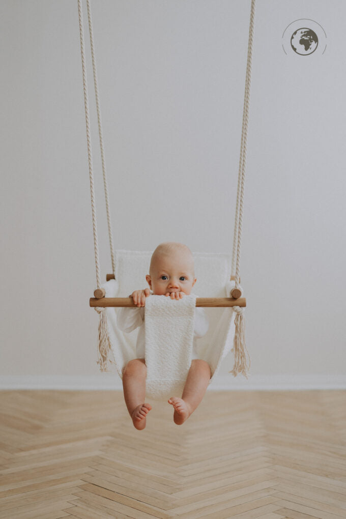 Babyschommel BaBi bouclé sneeuwwit – afbeelding 3
