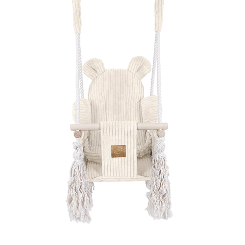 Babyschommel voor binnen teddy ecru – afbeelding 2