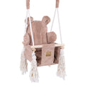 Babyschommel voor binnen teddy poederroze
