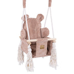 Babyschommel voor binnen teddy poederroze