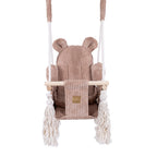 Babyschommel voor binnen teddy poederroze – afbeelding 2