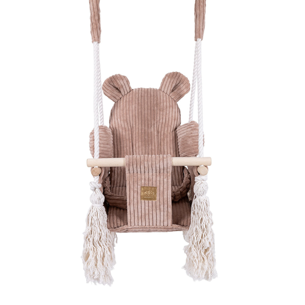Babyschommel voor binnen teddy poederroze – afbeelding 2