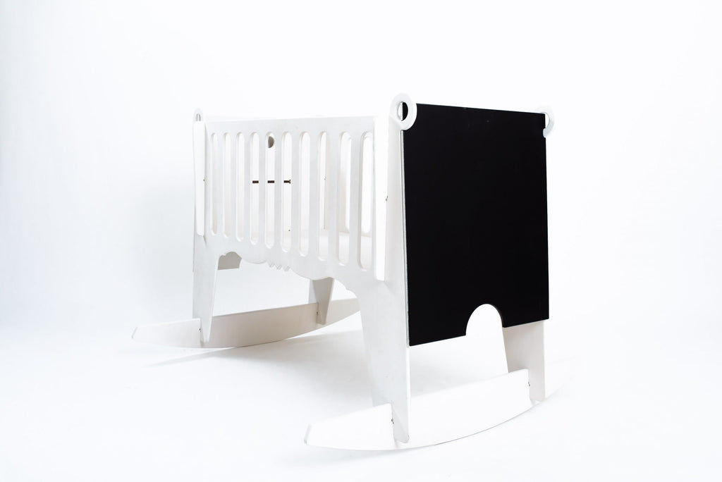 Babywieg berkenhout wit – afbeelding 2
