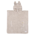 Badponcho baby met oortjes beige