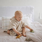 Badponcho baby met oortjes beige – afbeelding 2