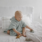 Badponcho baby met oortjes beige – afbeelding 4