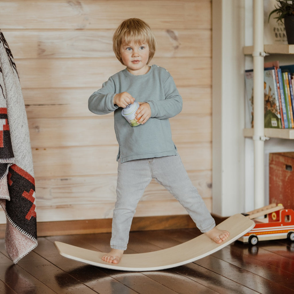 Balansbord hout voor kinderen en volwassenen – maat S of M – afbeelding 2