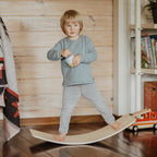 Balansbord hout voor kinderen en volwassenen – maat S of M – afbeelding 2