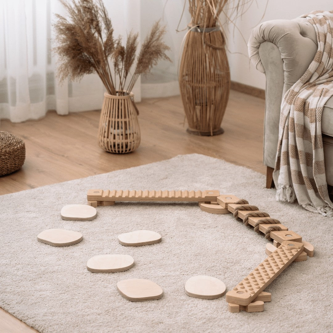Houten balansstenen Tipi set van 6 grijs – afbeelding 11
