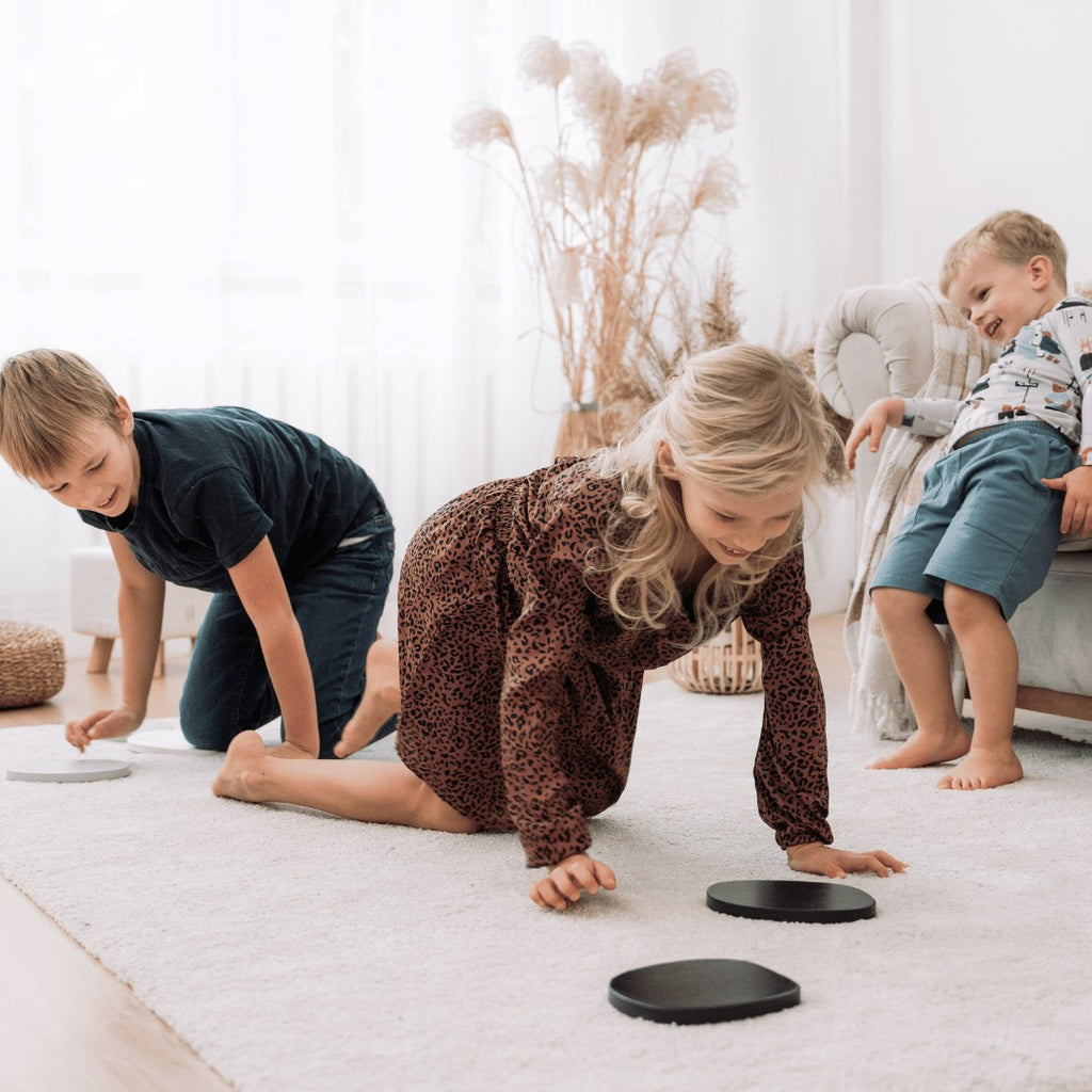 Houten balansstenen Tipi set van 6 grijs – afbeelding 6